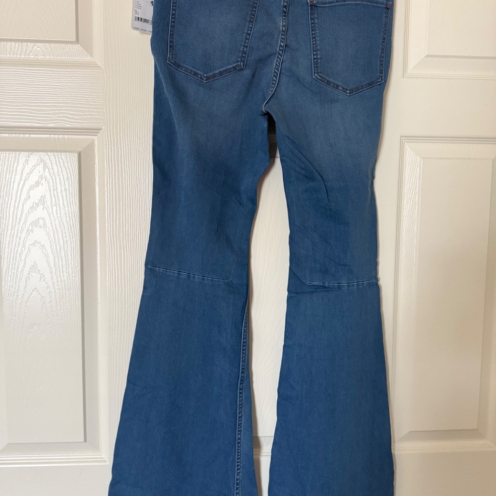 We the free penny pull on flare jeans-color echo blue - Picture 2 of 6